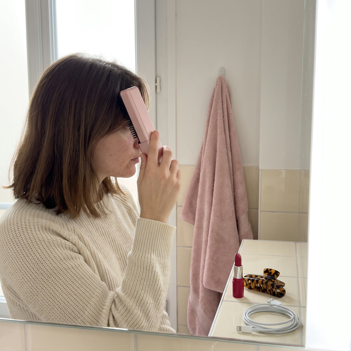 Coiffette – Mini brosse chauffante sans fil
